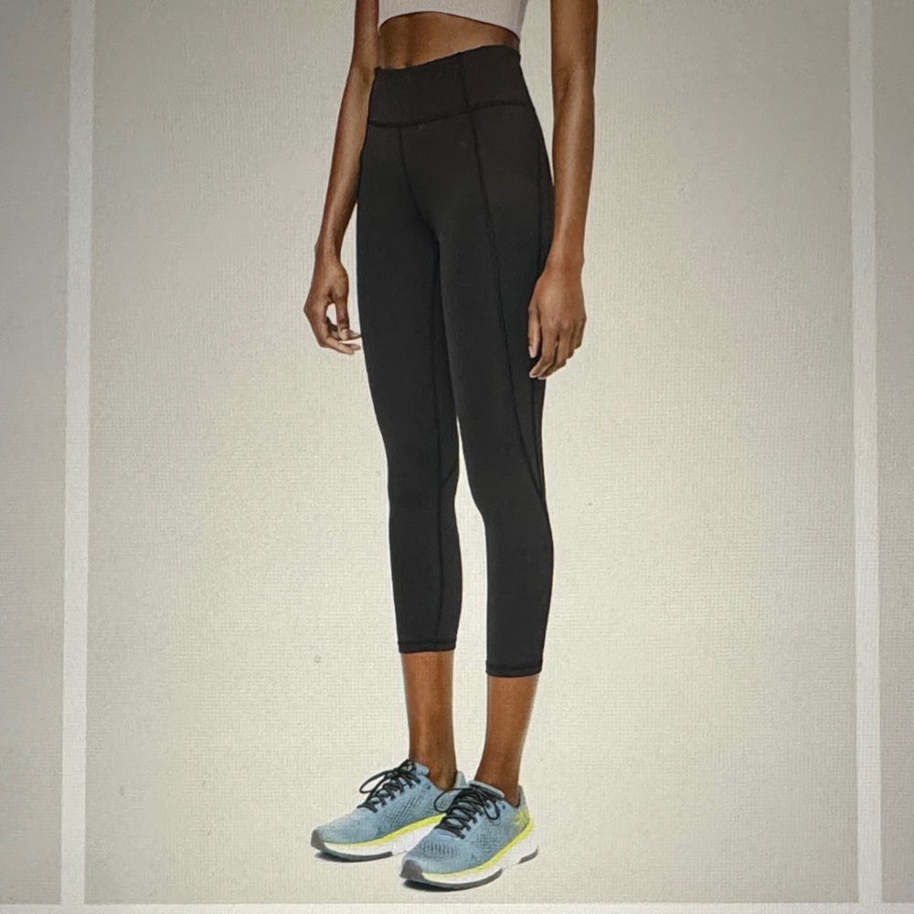 NWT Lululemon Time To Sweat Crop 23" Women's Black Leggings size 4